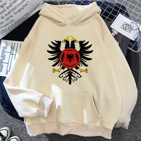 Albania hoodies women funny long sleeve top graphic sweat y2k pulls sweatshirts female gothic Hooded Shirt