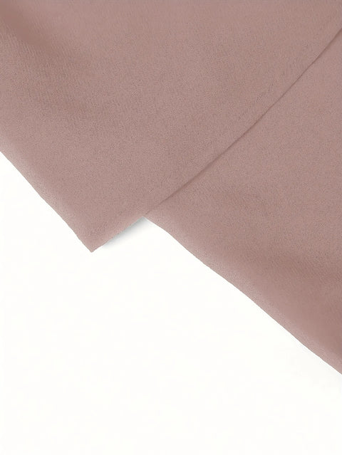 plus Size Ladies Solid Color Chiffon Double Layer Meat Concealing Top with Fine Strap Cross Back Design for Daily Commuting And