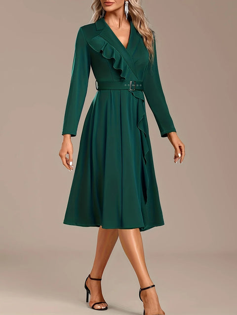 Women's oversized woven dress casual bohemian Maxi summer A-line long dress with belt full-length clothing
