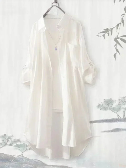 Plus Size Korean Style Women Tops Blouses Loose Breathable Casual Shirts Simple Solid Female Long Sleeved Blouses Hot Clothing