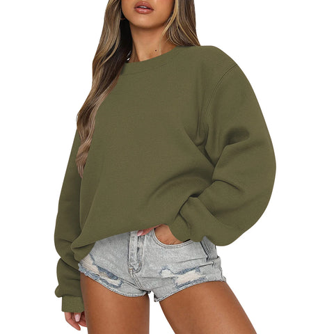 Womens Sweatshirts Oversized Crewneck Y2K Hoodies Fall Fashion 2025 Teen Girls Clothes Cute Winter Pullover Sweater