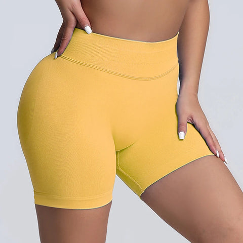 Impact Shorts Women Fitness Sports Women High Waist Tightening Gym Shorts Workout Scrunch Butt Yoga Seamless Shorts Female