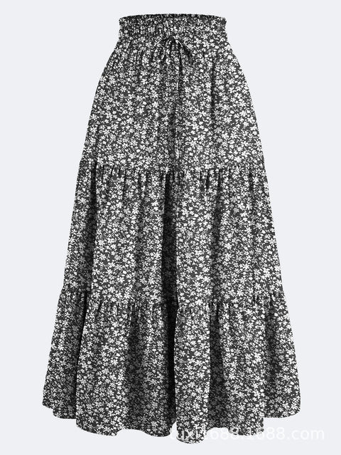 Long Skirts for Women Clothing Fashion Clothes Y2k Skirt Harajuku Bohemian Party Fairy Hotsweet Summer Bohemian Print Casual