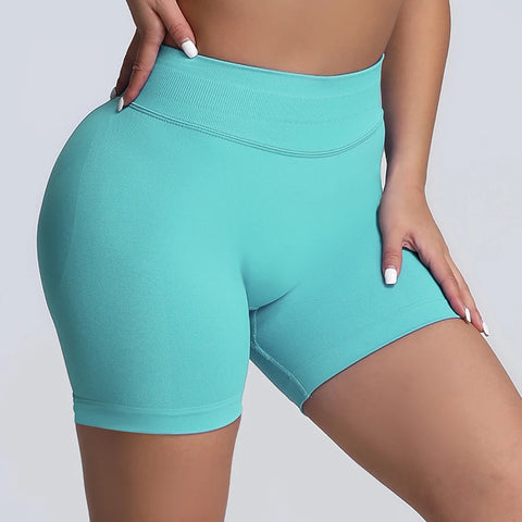 Impact Shorts Women Fitness Sports Women High Waist Tightening Gym Shorts Workout Scrunch Butt Yoga Seamless Shorts Female