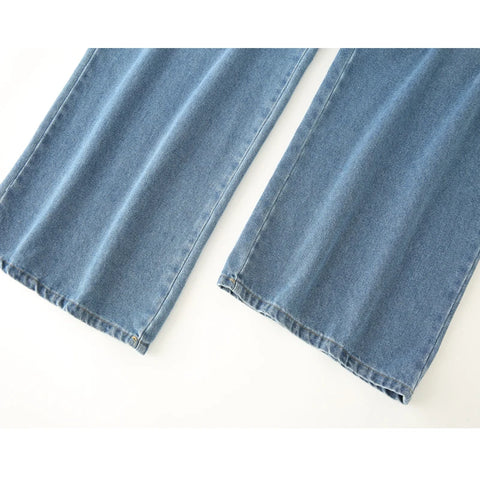 MUJER 2025 Women's Jeans Blue Baggy Jeans for Women High Waist Mom Jeans Woman Wide Leg Denim Pants Woman Jeans Summer Trousers
