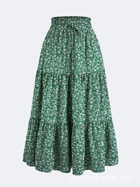 Long Skirts for Women Clothing Fashion Clothes Y2k Skirt Harajuku Bohemian Party Fairy Hotsweet Summer Bohemian Print Casual