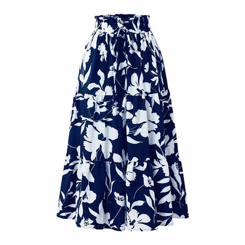 Long Skirts for Women Clothing Fashion Clothes Y2k Skirt Harajuku Bohemian Party Fairy Hotsweet Summer Bohemian Print Casual