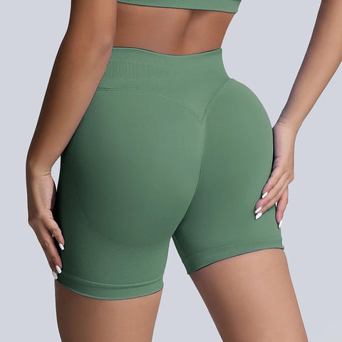 Impact Shorts Women Fitness Sports Women High Waist Tightening Gym Shorts Workout Scrunch Butt Yoga Seamless Shorts Female
