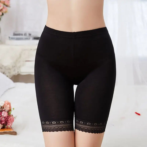 New Safety Pants for Women Large Size Fat MM Five-point Leggings Anti-exposure Women's Summer Lace Insurance Pants Shorts