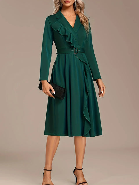 Women's oversized woven dress casual bohemian Maxi summer A-line long dress with belt full-length clothing