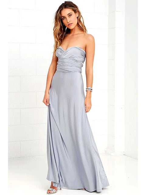 Sexy Women Multiway Wrap Convertible Boho Maxi Club Red Dress Bandage Long Dress Party Bridesmaids Infinity Robe Longue Femme