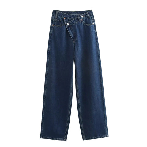 HH 2025 Summer Women's Fashionable Straight Jeans High Waist Vintage Zipper Women's Casual Jeans Commuting Streetwear Y2K