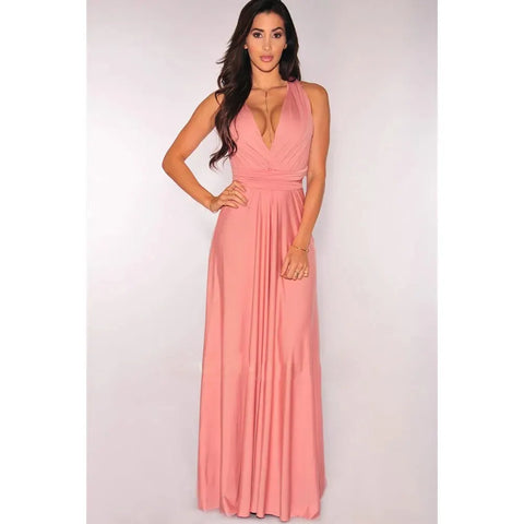 Sexy Women Multiway Wrap Convertible Boho Maxi Club Red Dress Bandage Long Dress Party Bridesmaids Infinity Robe Longue Femme