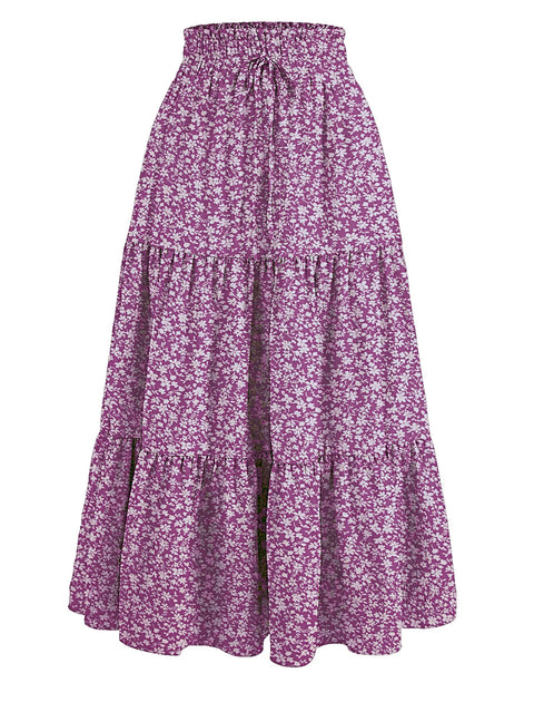 Long Skirts for Women Clothing Fashion Clothes Y2k Skirt Harajuku Bohemian Party Fairy Hotsweet Summer Bohemian Print Casual