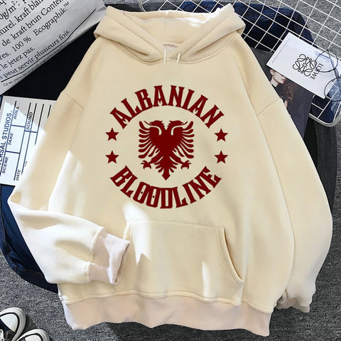 Albania hoodies women funny long sleeve top graphic sweat y2k pulls sweatshirts female gothic Hooded Shirt