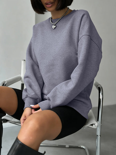 Solid Fashion Streetwear Women Plus Size Sports Sweatshirts Autumn Casual Pullovers Thicken Y2K Hoodie Hip Hop Street Sportswear