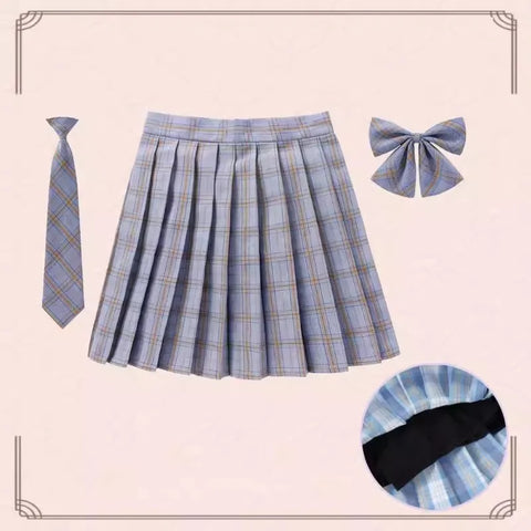 XS- 5XL Women Skirt Preppy Plaid Skirts Inner Shorts High Waist Chic Student Pleated Skirt Harajuku Uniforms Ladies Girls Dance