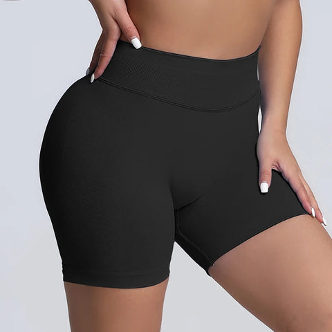Impact Shorts Women Fitness Sports Women High Waist Tightening Gym Shorts Workout Scrunch Butt Yoga Seamless Shorts Female