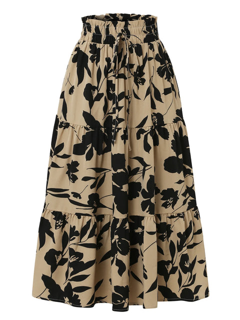 Long Skirts for Women Clothing Fashion Clothes Y2k Skirt Harajuku Bohemian Party Fairy Hotsweet Summer Bohemian Print Casual