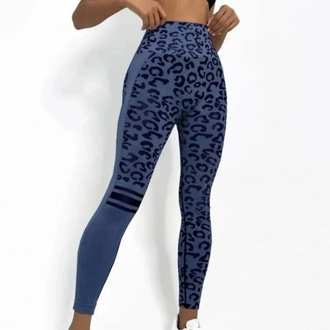 Leopard Print Leggings Women High Waist Seamless Leggings Fitness Hip Liftting Knit Fashion Tights Gym Trainning Yoga Leggings