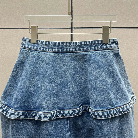 Women's jeans 2025 vintage washed waistband straight leg pants High quality pure cotton women's pants Denim pants y2k trousers