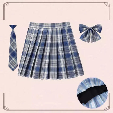 XS- 5XL Women Skirt Preppy Plaid Skirts Inner Shorts High Waist Chic Student Pleated Skirt Harajuku Uniforms Ladies Girls Dance