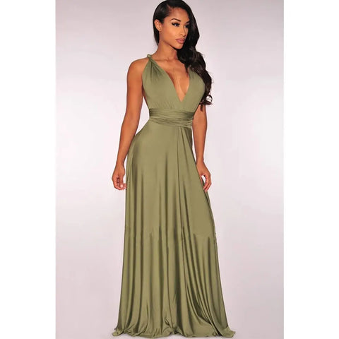 Sexy Women Multiway Wrap Convertible Boho Maxi Club Red Dress Bandage Long Dress Party Bridesmaids Infinity Robe Longue Femme