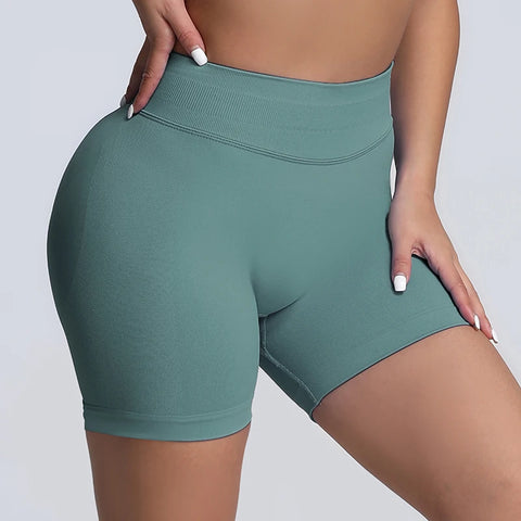 Impact Shorts Women Fitness Sports Women High Waist Tightening Gym Shorts Workout Scrunch Butt Yoga Seamless Shorts Female